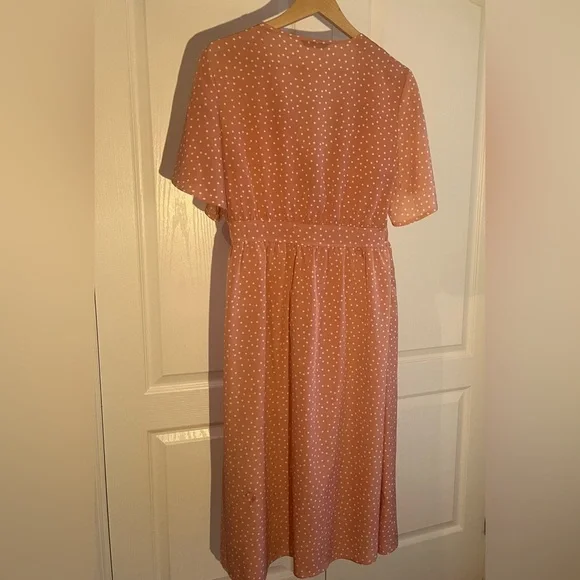 Shein Women’s Retro Pink Polka Dot Dress - Picture 3 of 4